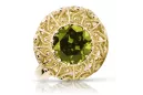  Žlutý peridot 14k žluté zlato Vintage style vrc059y